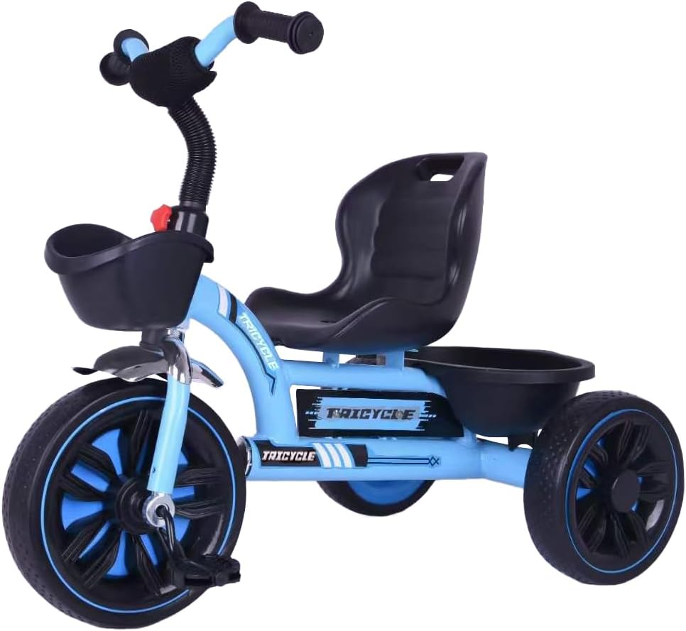 Lovely Baby Kids Tricycle, Smart Baby Three Wheels Tricycle, New Edition for Outdoor and indoor for Kids LB 1122 (Blue)