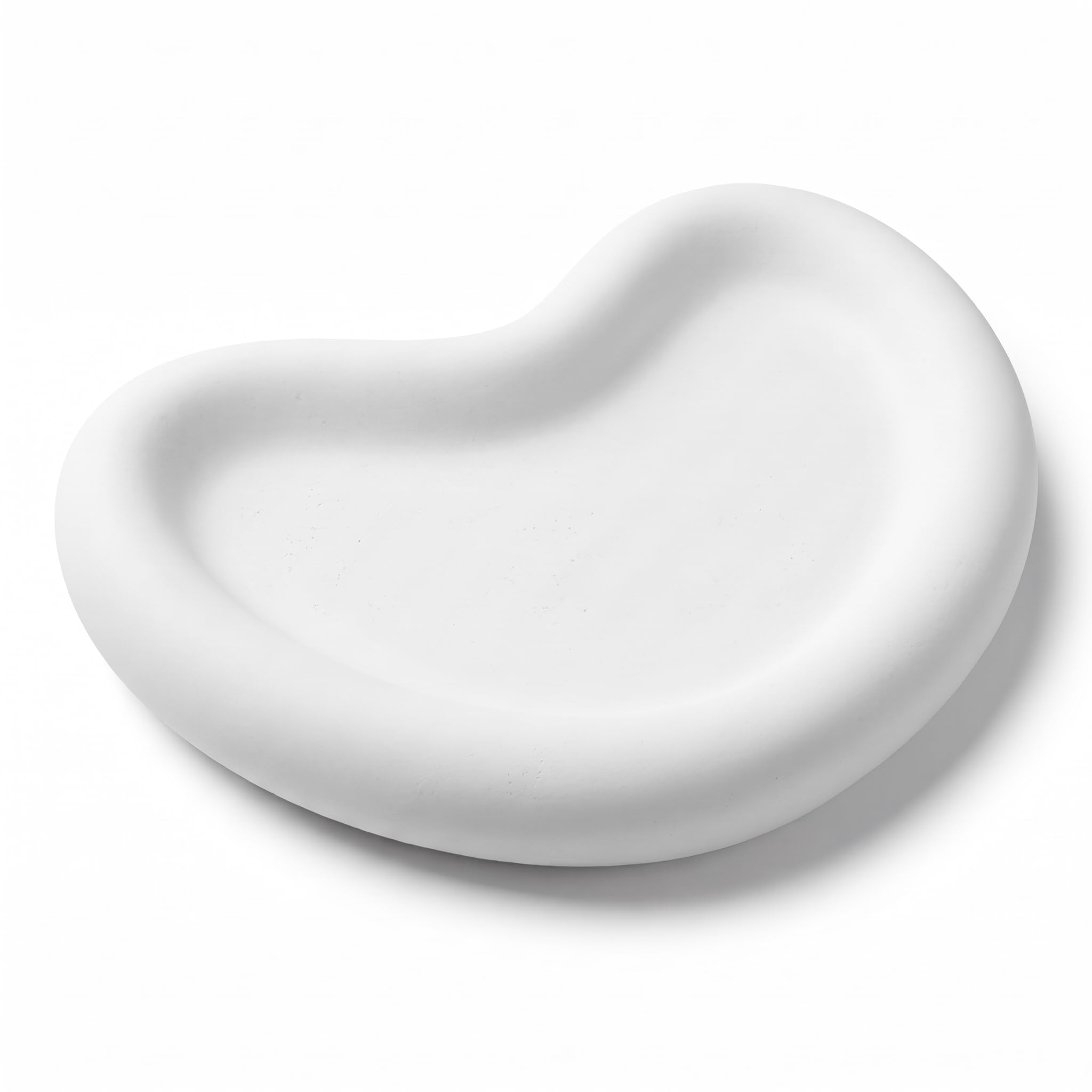 Faramir Store White Handcrafted Cloud Shape Stone Vanity Tray Bathroom Jewellery