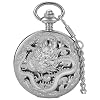 Dragon Design Quartz Pocket Watch Roman Numerals with Chain Birthdays Gifts for Father’s Days