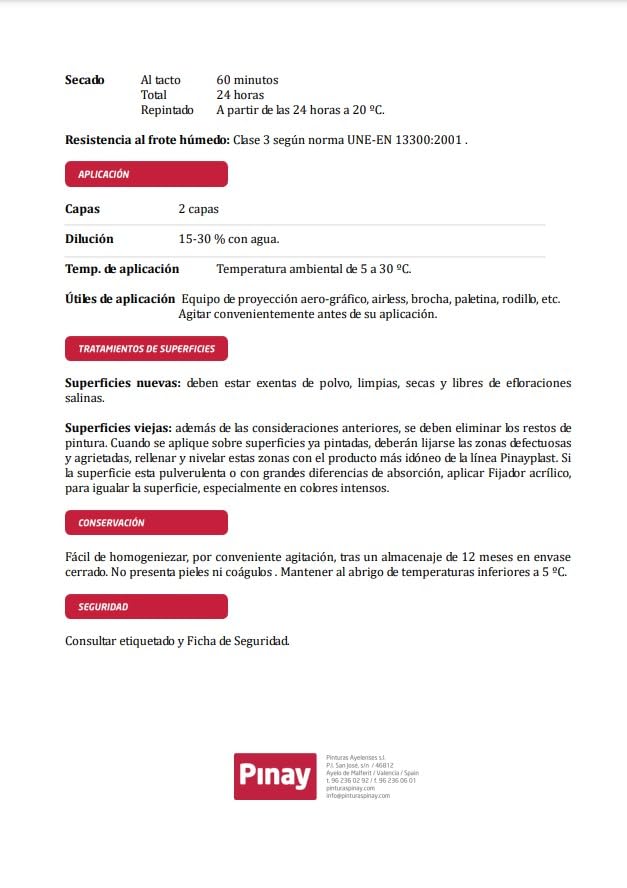 PINTURA PLASTICA MATE 300 - en base agua formulada a partir de resinas acrílicas, gran opacidad y buen rendimiento, con aditivos antimoho. (14 L, BLANCO)