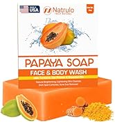 Papaya Soap Face & Body Wash – Skin Brightening Papaya Soap Bar for Dark Spots – Reduce Acne, Cle...