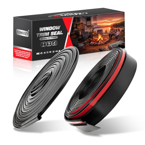 FOMIUZY RV Slide Out Seal Camper D & Wiper Seal Replacement for Forest River Heartland Keystone Jayco Grand Design Black Rubber Weather Stripping 018-312-EKD 1x15/16x35 & 018-341 1/2x2.75x35