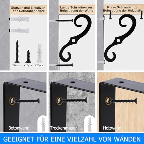 Équerre étagère métal anti-rouille pour fixer solidement vos planches - 6