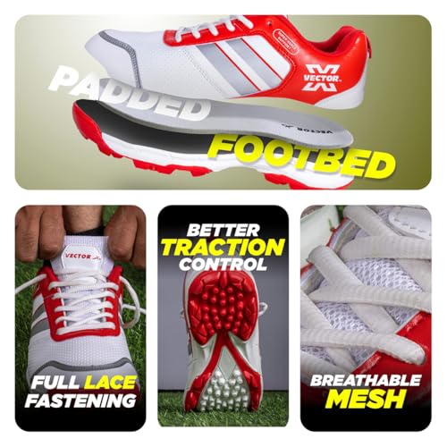 Image of Vector X Blast-7.0 Stud Cricket Shoes, Synthetic Upper, Rubber Outsole, Designed to Elevate Your Game to New Heights Power, Precision, and Comfort