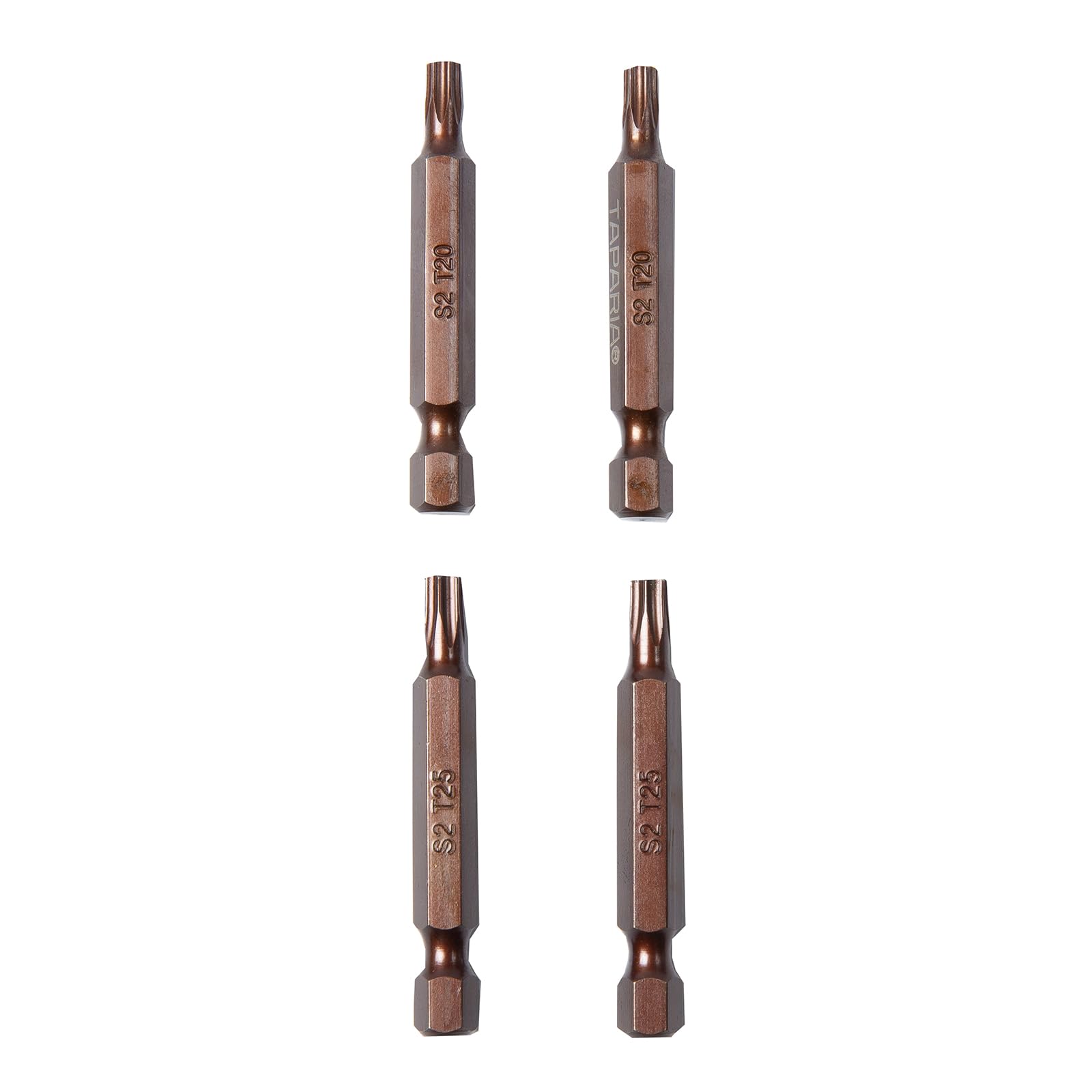 Taparia Make, 50mm Single Side Bits of 1/4" Hex Shank, S2 Grade, Of Tip Size T20 (2 Pc), T25 (2 Pc) Suitable for DIY, Home, Professional & industrial applications-picture-21