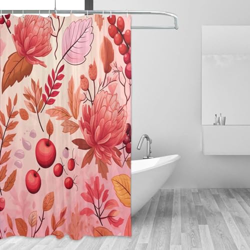 Rideaux de douche modernes lavables en microfibre imperméable automne - 3