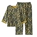japanese pajamas for women matching sets Japanese Sleepwear for Women 2025 Fashion Floral Print Kimono Pjs 2 Piece Long Sleeves Shirts Lounge Pants Pajama Sets Cute Comfy Loungewear A-green