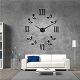 wffmx Números Romanos con Notas Musicales Reloj De Pared De Lujo Gigante Reloj De Pared Grande Reloj De Aguja Grande Moderno Reloj DIY Entusiastas Regalo-27Inch
