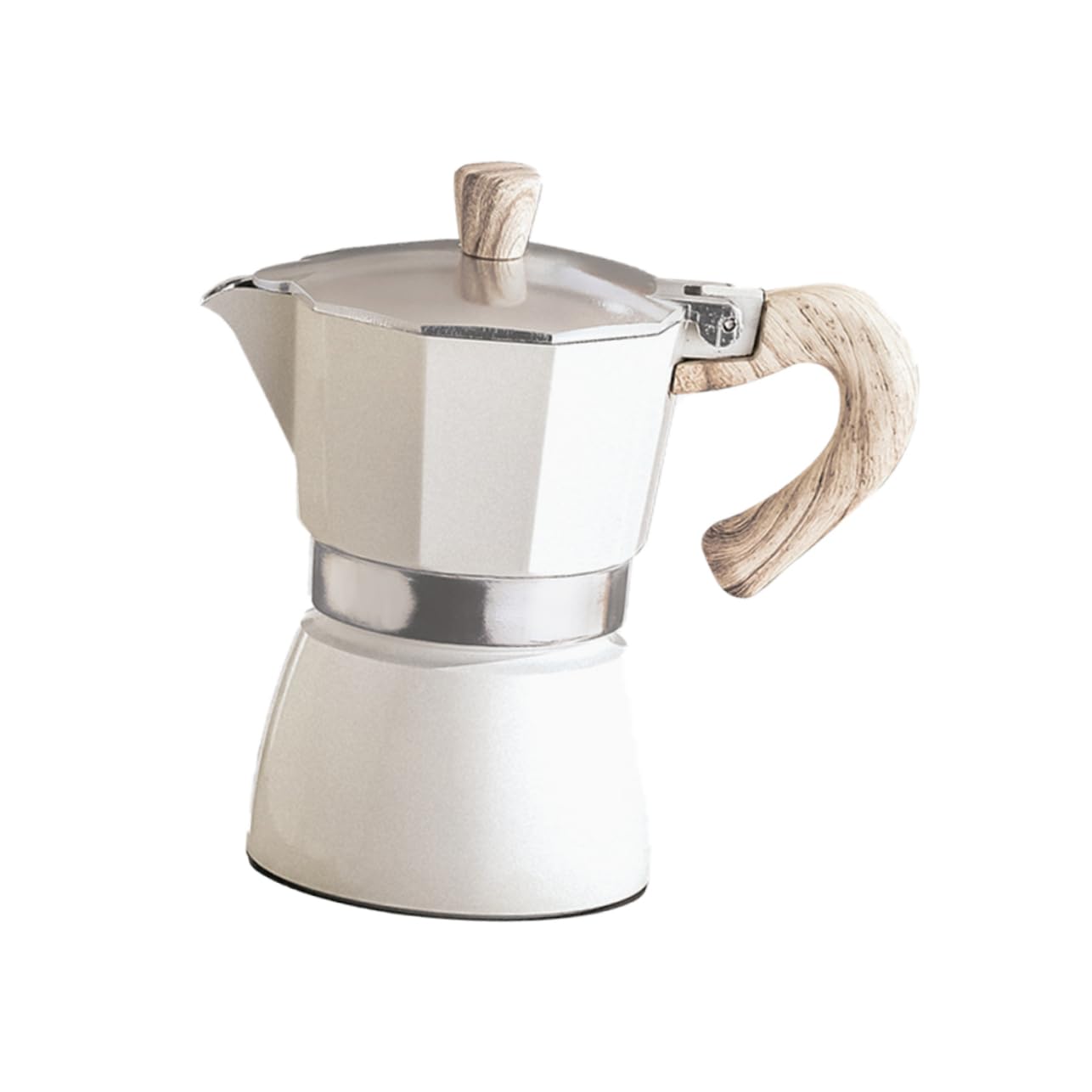 Cafetera Italiana de Aluminio de 300ml Diseño Ergonómico y Materiales Seguros para Uso en Cafeterías y Hogares