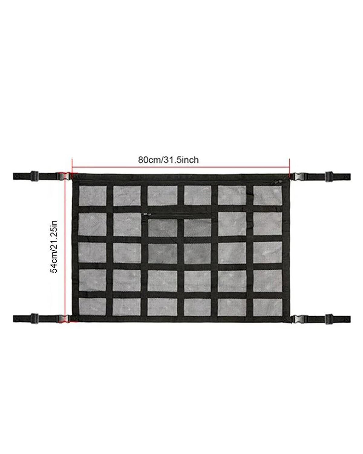 Rete portaoggetti per Auto, Rete portaoggetti per soffitto, Tasca con Cinghia Regolabile, rinforza Il carico, Rete portaoggetti per soffitto, Rete a Doppio Strato, Organizer in Rete Elastica