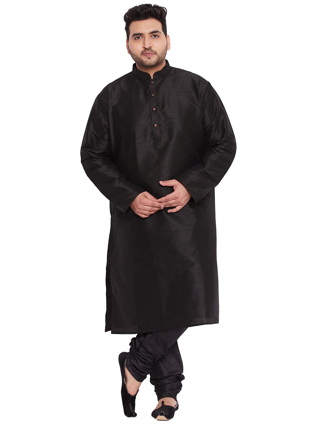 vastramay plus Men's Silk Blend Kurta Pyjama Set-picture-31