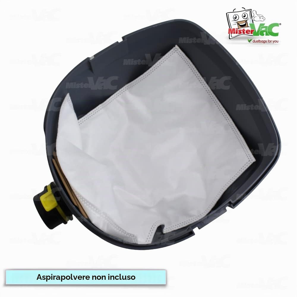 MisterVac | compatibile con sacchetti per aspirapolvere sacchetti di ricambio 20 pezzi Kärcher T 7, T7/1