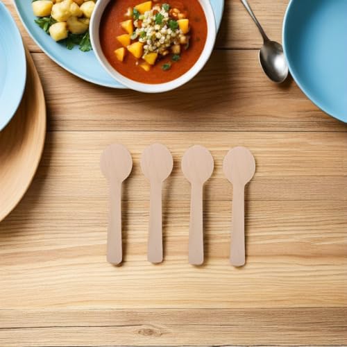 Mini cucharas de madera para sal y condimentos HAMPPLIES en pack de 100 unidades 8