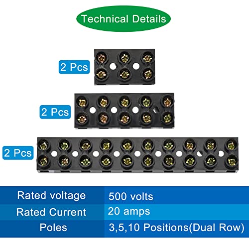 Barrette de répartition électrique 500V MECCANIXITY pour tableau propre