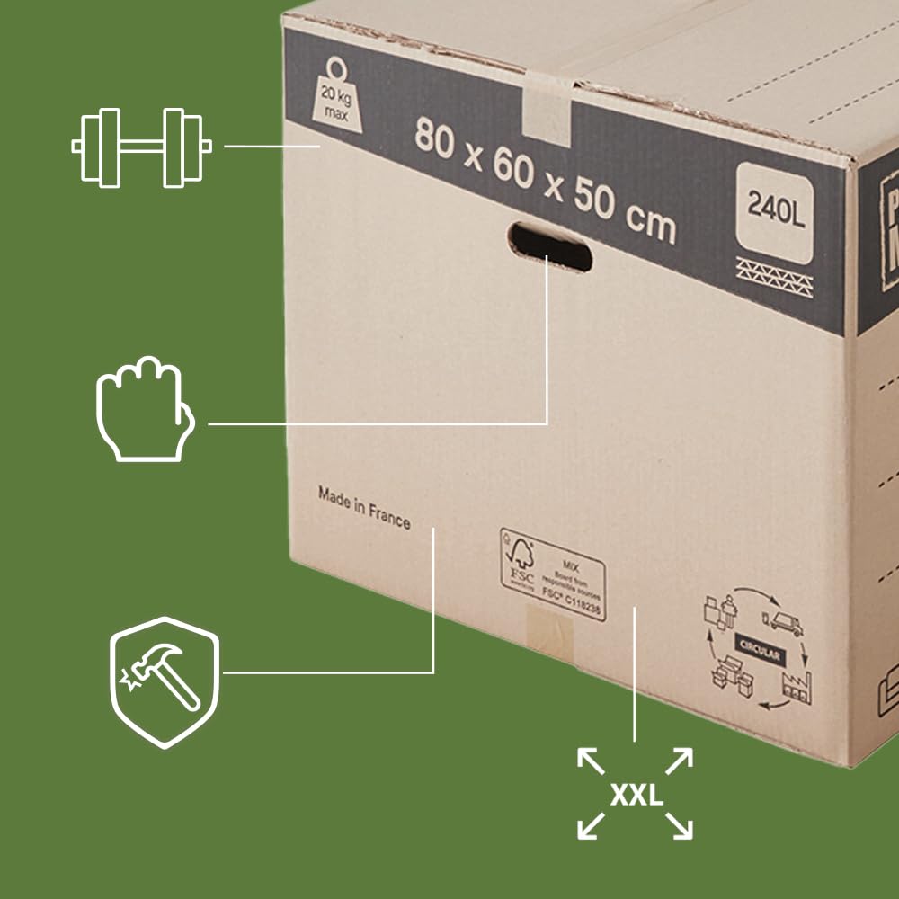 Scatole Di Cartone 40x30x30 Cm - 10 Pezzi, Mono Onda, Per Spedizioni, Traslochi O Magazzino - Foto 6