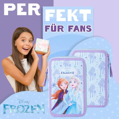 Miniatura 5 de Disney Estuche Escolar Niña Estuches Escolares Compartimentos Con Material Incluido Plumier Niña Completo Con Útiles Escolares Estuche Frozen Stitch Regalos Para Niñas Frozen Cremallera Doble