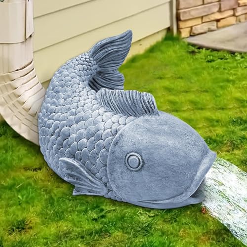 Déviateur de gouttière poisson en résine à débit dynamique - 4