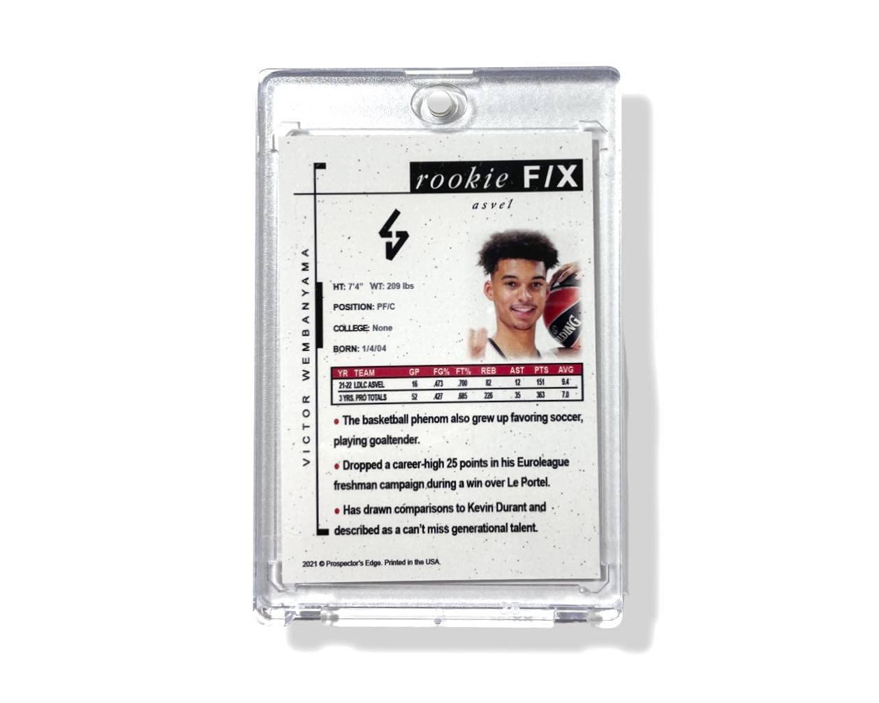 Victor WEMBANYAMA RC 2021 Prospectors Edge Rookie F/X Basketball Card France