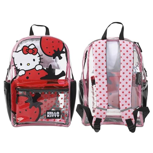 Hello Kitty Strawberries 16 Hooded Backpack