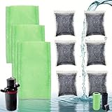 xcivi 9PCS Accessories Compatible with Marineland Magnum ML90770 Canister Filters, Media Filter Bags Activated Carbon, Polishing Internal Canister Filter for MarineLand Magnum Micron Cartridge PA0140