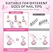 MelodySusie Nail Stand for Press Ons, Super Pink Metal Round With Butterfly Pattern Magnetic Base for Painting Display with Brush Holder And Reusable Double-Sided Tape for Home DIY Salon Supplies