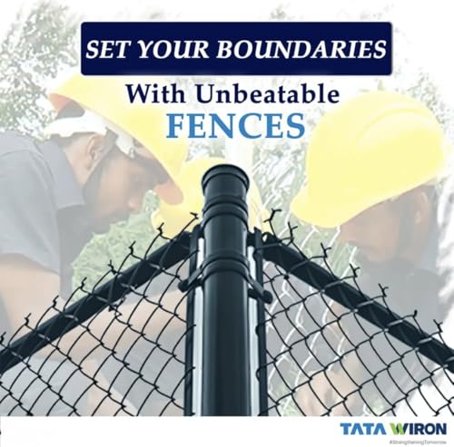 Image of Chain Link Fencing Net For D Fence Alloy Steel Wire, Thickness 3 MM, 10 Gauge Wire inch4x4 inch Inch Block Size, Rust-Proof, Heavy Duty Fence for Farm, Garden, Home, (5 Feet Height, 50 Feet Length)