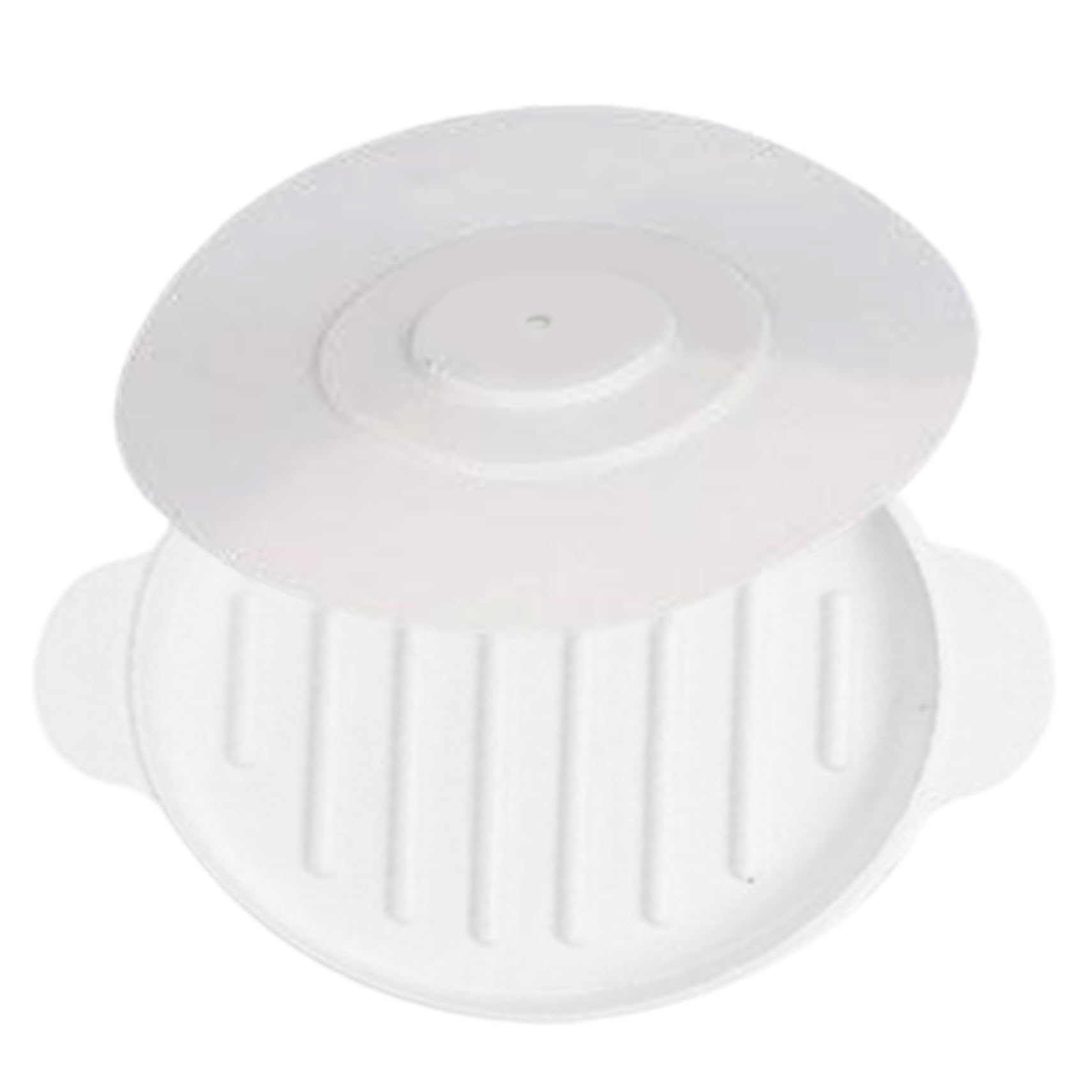 BEAHING Microwave Bacon Tray with Lid: 9.5x7.8 Inch Round Silicone Baking Pan Heat-Resistant with Dual Ears for Cooking Roasting