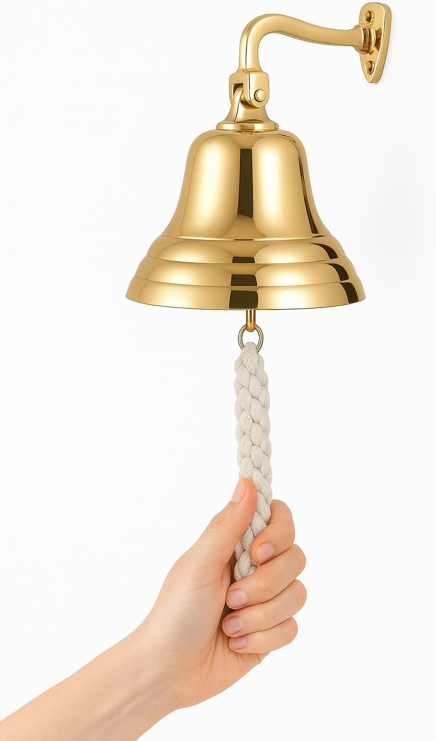 ACL Last Order Bell - Bar Accessories for Home Pub Hand Bell – Wall Mounted Bar Bell Nautical Decorations – Unique Brass Bell with Crisp Loud Sound Ideal for Christmas, Reception, Pubs 5 Inch