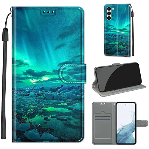 Hülle für Samsung Galaxy S23, grüne Aurora