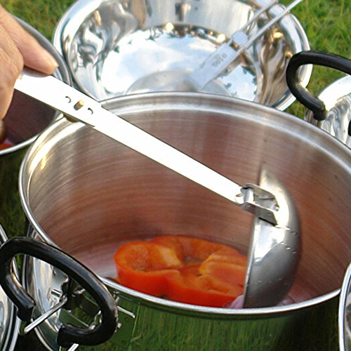 Workouty Portable Stainless Steel Outdoor Tableware Camping Folding Spoon Soup Ladle Cooking Utensils - Thumbnail 2