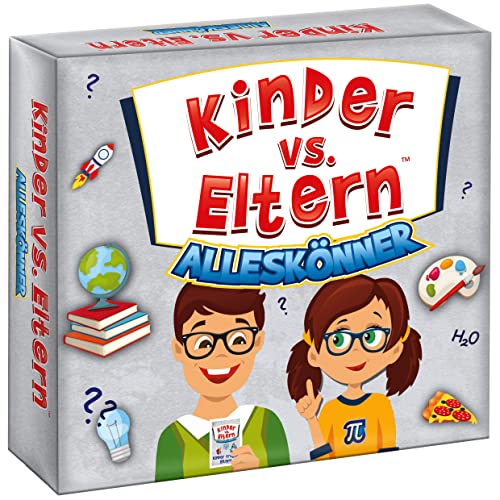 Interessantes Wissensquiz für Kinder! Brettspiele Familienspiele Quiz Kinder Spiel Party Spiel | Kinder vs Eltern Alleskönner | Alter 7+ Cover