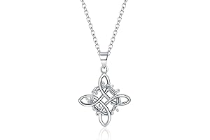 Witches Knot Necklace with Nudo de Brujas Protection Pendant in 925 Sterling Silver