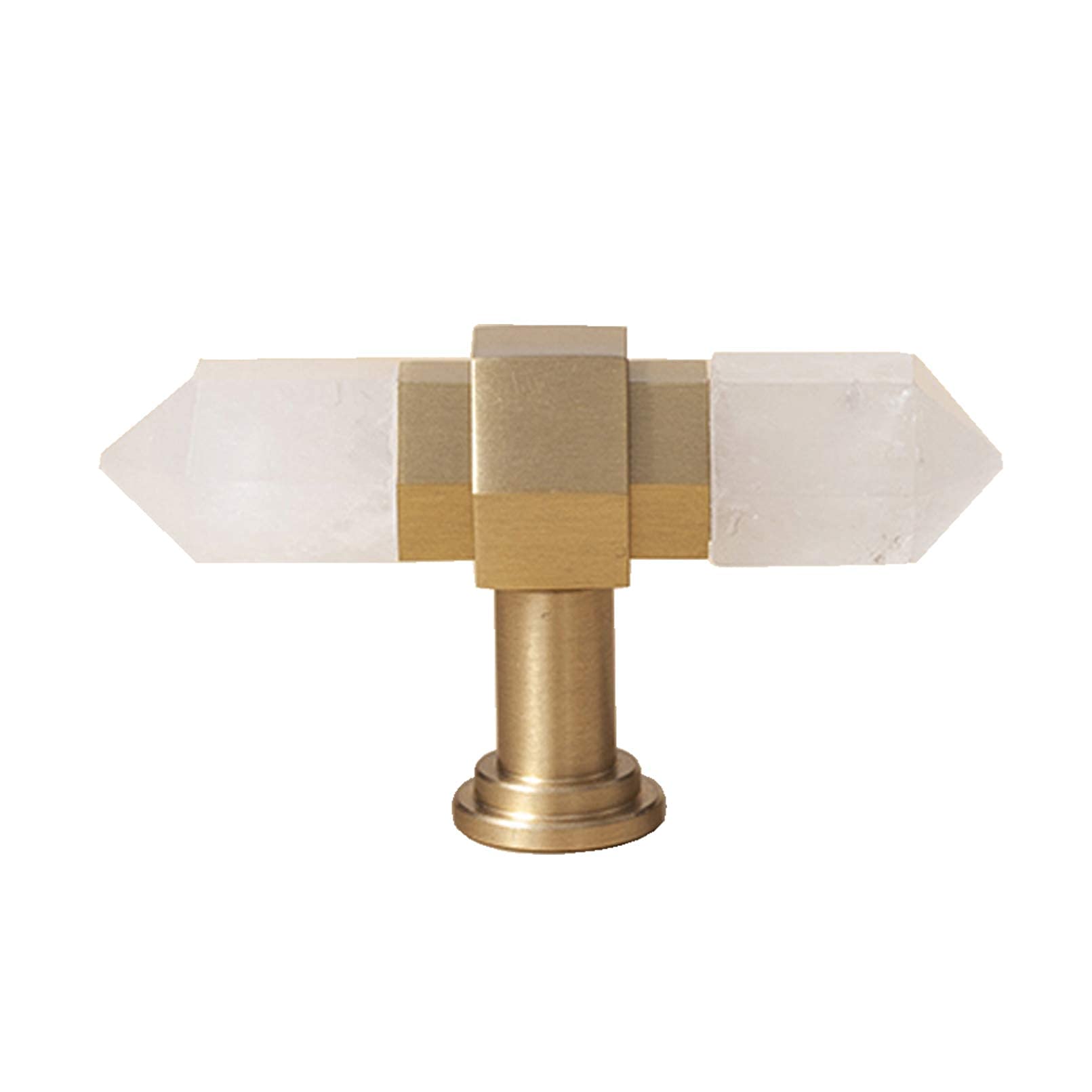 Bouton de meuble en T rose cristal pour sublimer les souvenirs de famille