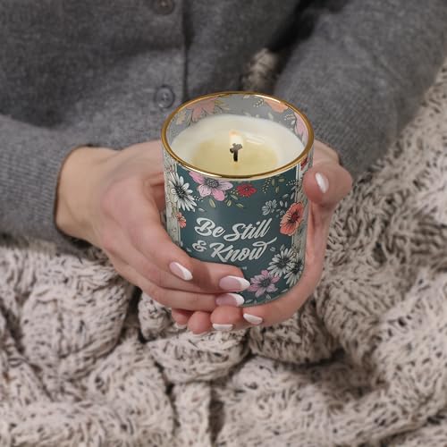 Image of Christian Art Gifts Be Still & Know Scented Candle: Soy Wax, Bible Verse