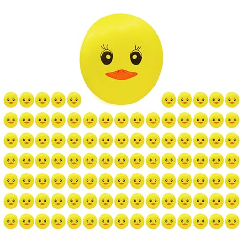 KSBBHDS 100 Piezas De Dibujos Animados De Pato, Lindos Globos De Látex, Juguetes para Niños, Decoraciones De Fiesta.