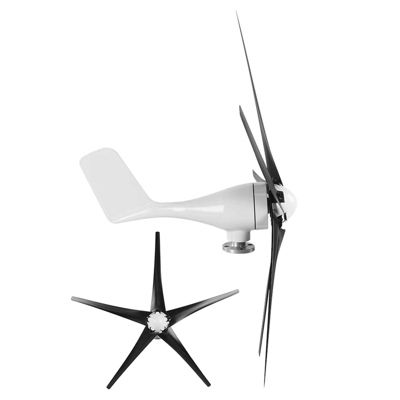 Generic Kit di Eoliche da 800 W con Design a 5 Pale per L'uso di Energia Rinnovabile in Cabine e Case Mobili (48V)
