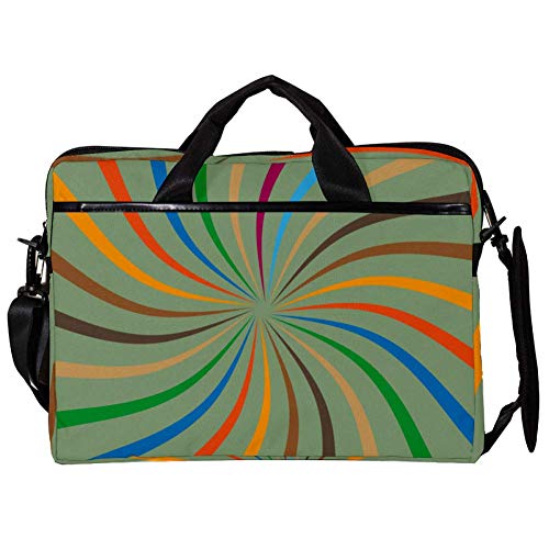 Portafolios portátil multicolor con líneas radiales onduladas de 11*15in