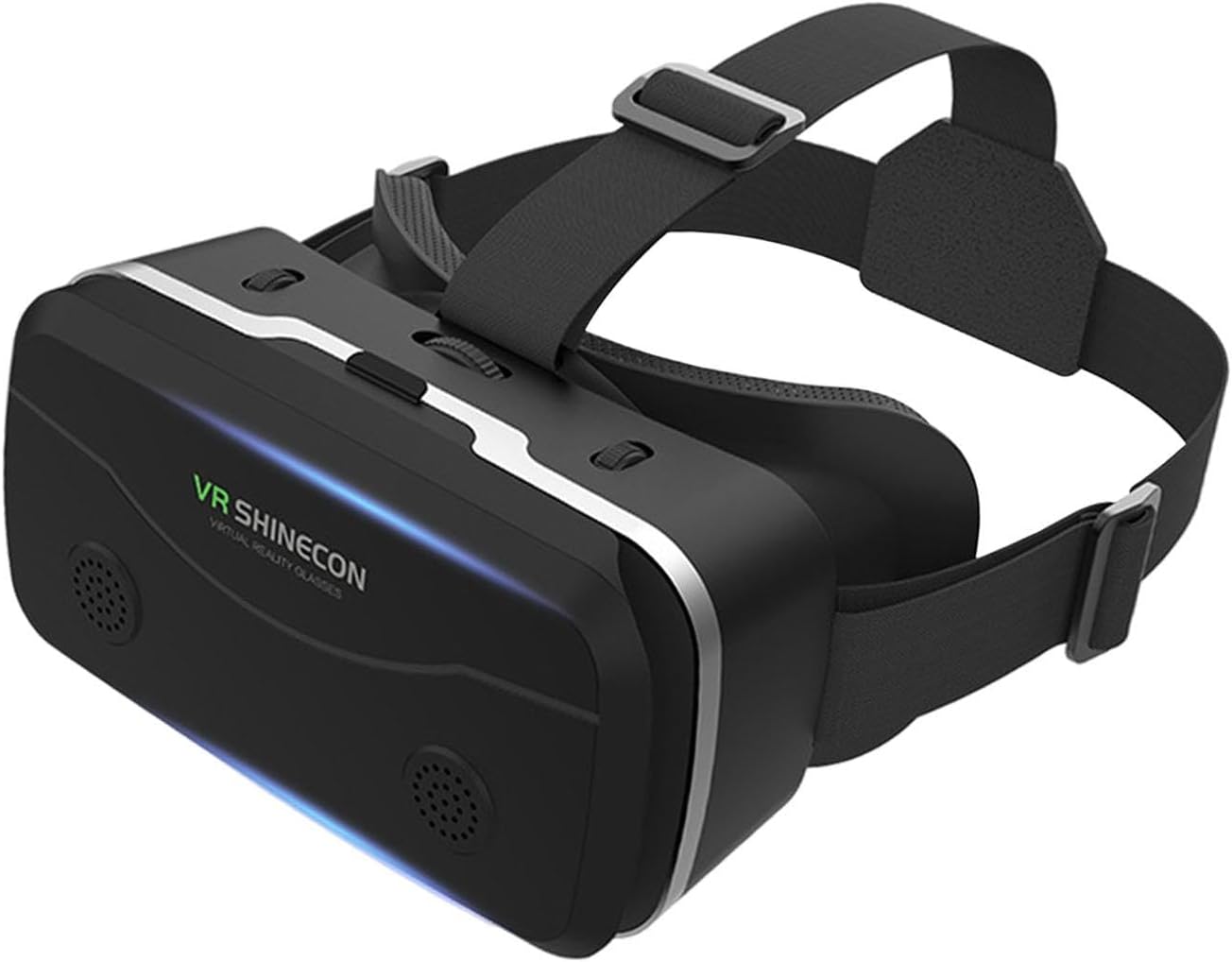 VR Headset for Phone Adjustable Head Strap Universal Virtual Reality Goggles Black