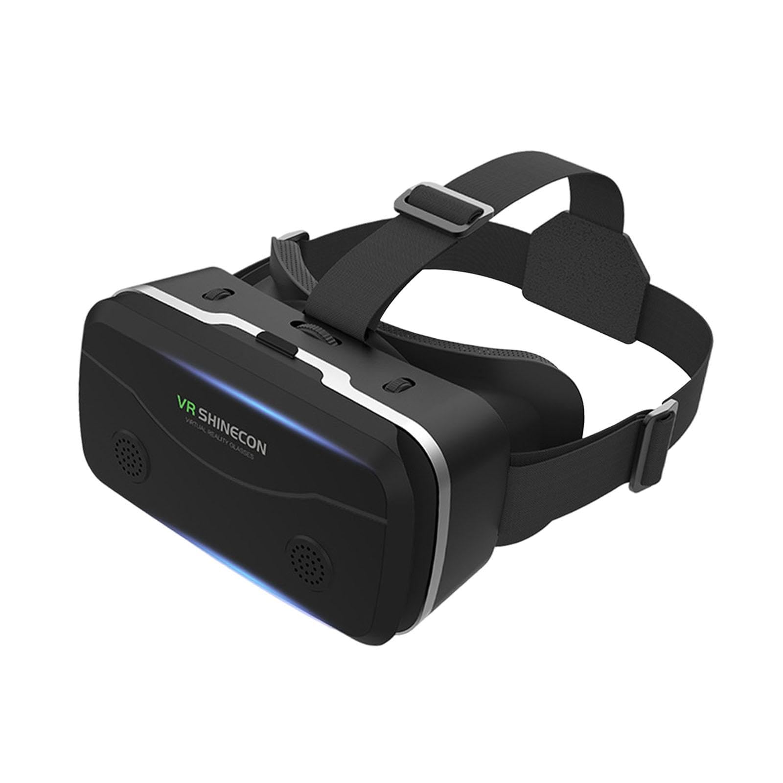 VR Headset for Phone Adjustable Head Strap Universal Virtual Reality Goggles Black