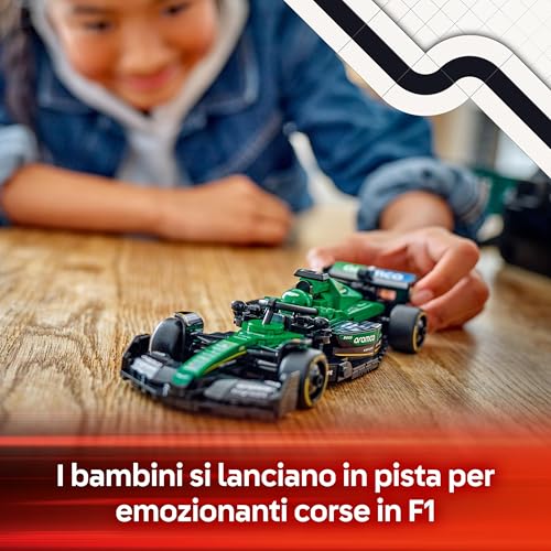 LEGO Speed Champions Auto da Corsa Aston Martin Aramco F1 AMR24 Macchina Giocattolo da Collezione con Minifigure del Pilota, Modello per Bambini da 10 Anni o per Adulti Fan della Formula 1 77245 - Immagine 2