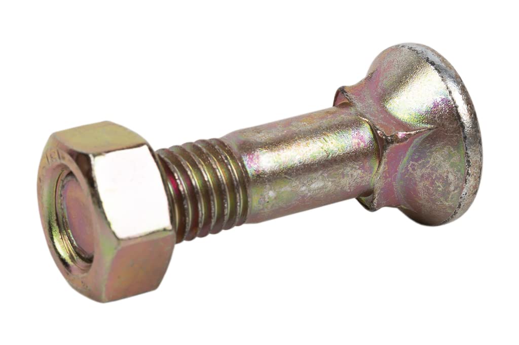 Cofan Tornillo de arado DIN 608 | Cuello cuadrado | Tuerca hexagonal DIN 934 incluida | Clase 8.8 | M7/16 x 50