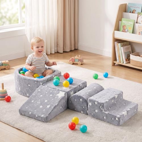 Tiita Baby Climb & Crawl Playset with Ball Pit