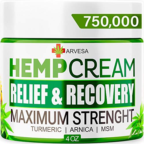 Hemp Pain Relief Cream - 750,000 - 4 OZ - Made in USA