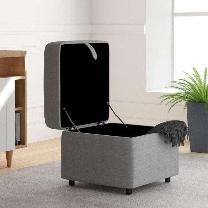 Duroflex Zivo Plus openable Storage Cloudy Grey Ottoman