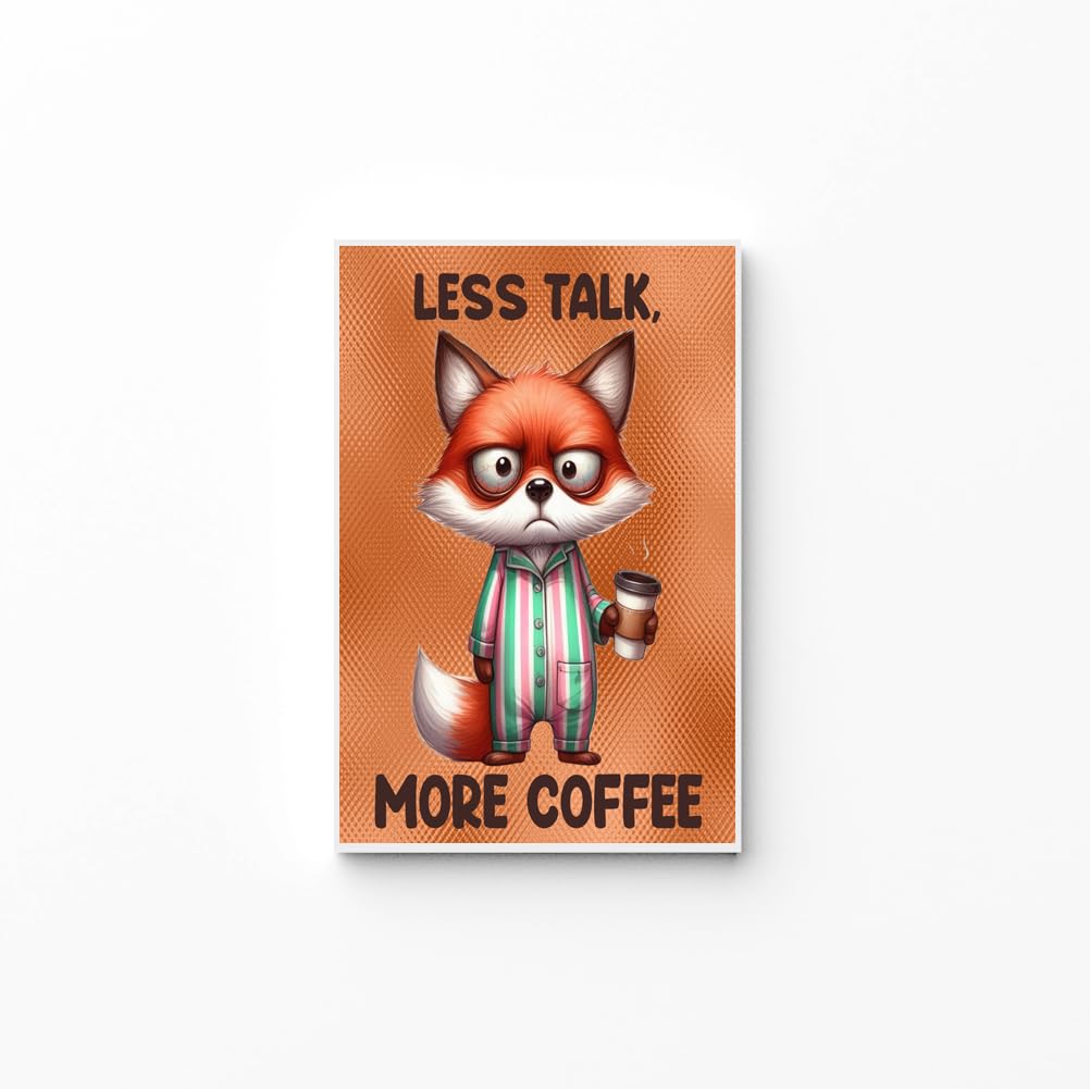 More Coffee Grumpy Fox Refrigerator Magnet