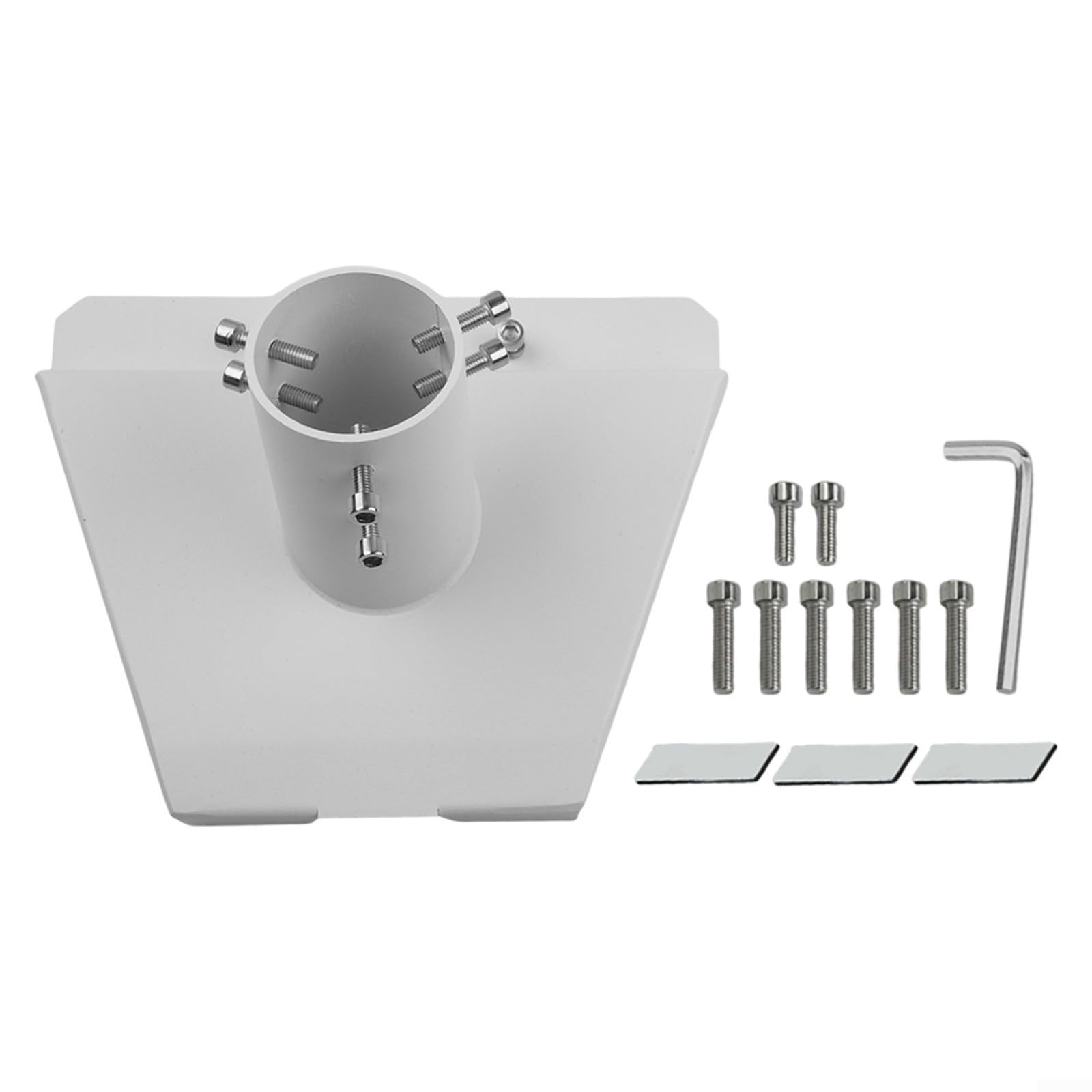 Starlink Adaptateur de tuyau rond pour poteau de 48 mm Rotation à 360 degrés en acier inoxydable Kit de support Blanc