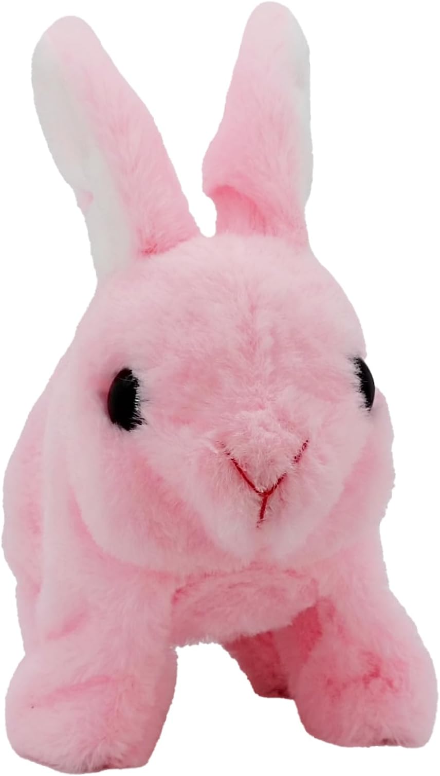 Realistic Interactive Bunny | Interactive Plush Figure Toy Cute Stuffed Bunny,Realistic Rabbit Electronic Pet for Boys Girls, Hopping, Twitching, Wiggling Ears