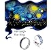 unahtinr Fashionable Gogh Starry for Sky Rings S925 Silver Plated Adjustable Open Lover Rings Knuckle Ring Jewelry G