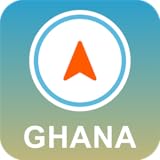 Navigationssystem. Ghana Offline-GPS