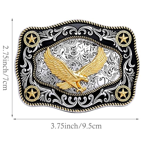 Image of Cowboy Belt Buckle for Men Western Cowgirl Rodeo Longhorn Bull Belt Buckles